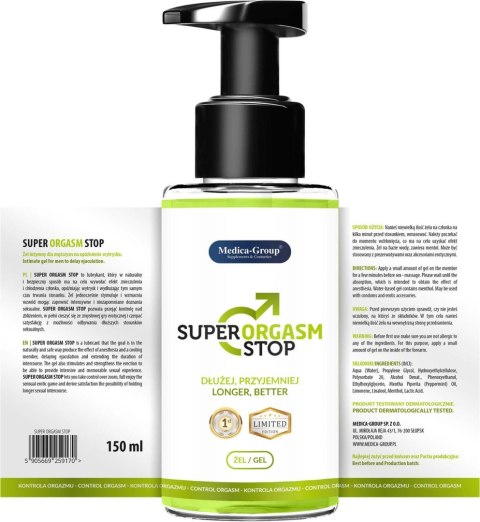 Żel-Super Orgasm Stop - Żel 150 ml Medica-Group Sp. z o.o.