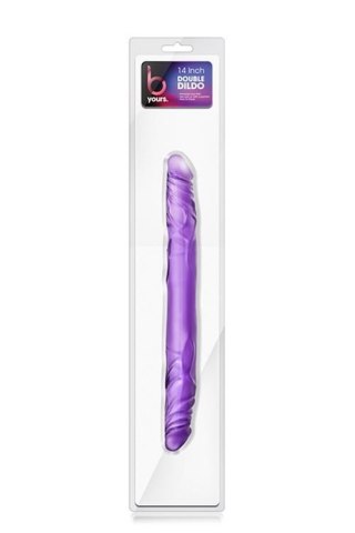 B YOURS 14INCH DOUBLE DILDO PURPLE TONGA