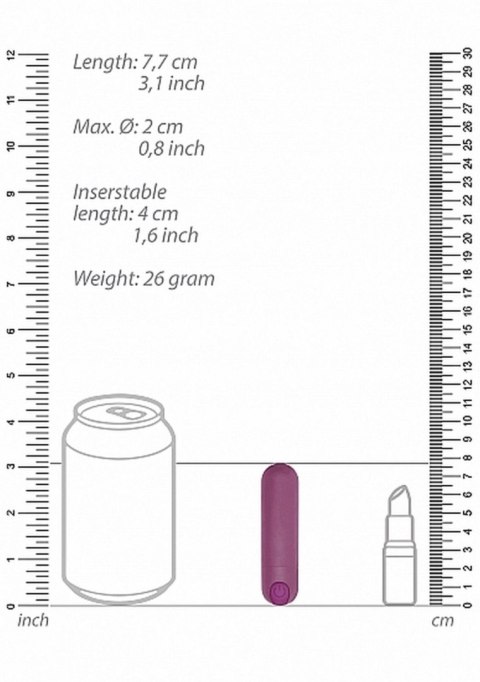 10 Speed Rechargeable Bullet - Purple SHOTS