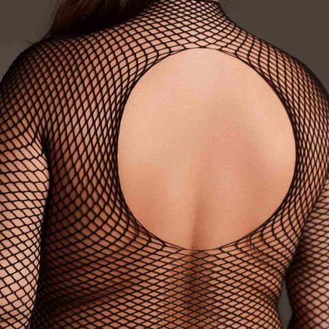 Body with fishnet structure and turtle neck. SHOTS