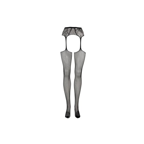 Fishnet and Lace Garterbelt Stockings - Plus Size SHOTS