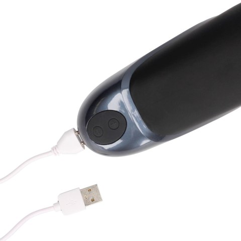 Vibrating Masturbator Sleeve - Licorice Black SHOTS