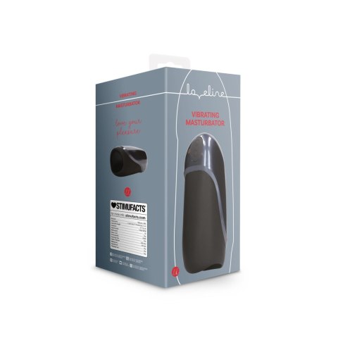 Vibrating Masturbator Sleeve - Licorice Black SHOTS
