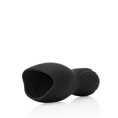 Vibrating Masturbator Sleeve - Licorice Black SHOTS