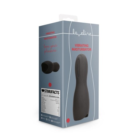 Vibrating Masturbator Sleeve - Licorice Black SHOTS