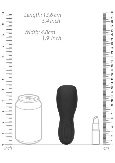 Vibrating Masturbator Sleeve - Licorice Black SHOTS