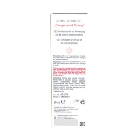Żel/sprej-Stimulation Gel Pomegranate & Nutmeg women 30ml HOT Productions & Vertriebs GmbH