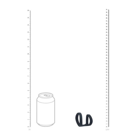 2 Loop Silicone Cockring - Black SHOTS