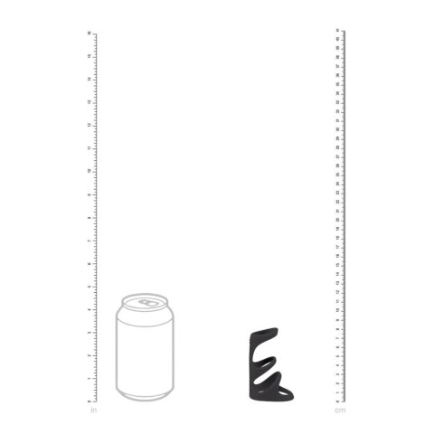 3 Loop Silicone Cockring - Black SHOTS