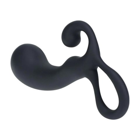 Bulb with Loop Silicone Prostate Massager - L - Black SHOTS