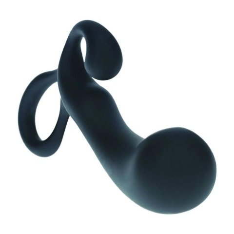 Bulb with Loop Silicone Prostate Massager - L - Black SHOTS
