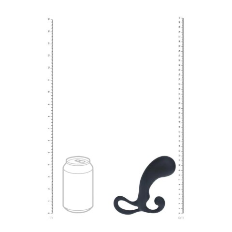 Bulb with Loop Silicone Prostate Massager - L - Black SHOTS