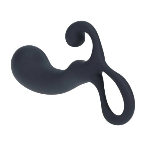 Bulb with Loop Silicone Prostate Massager - M - Black SHOTS
