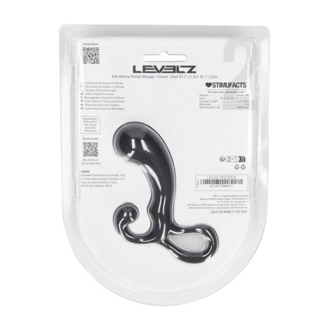 Bulb with Loop Silicone Prostate Massager - S - Black SHOTS