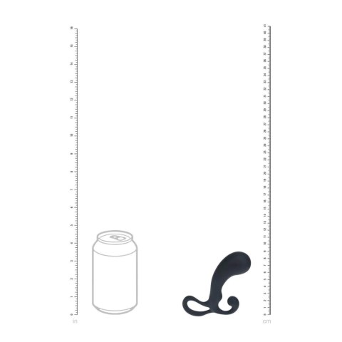 Bulb with Loop Silicone Prostate Massager - S - Black SHOTS
