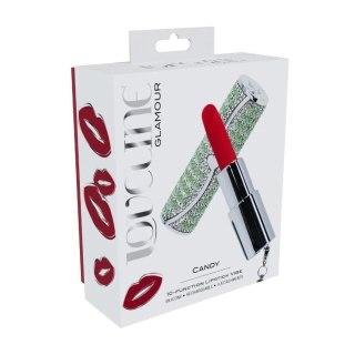 Candy - Lipstick Vibrator with 4 Attachments - Green SHOTS