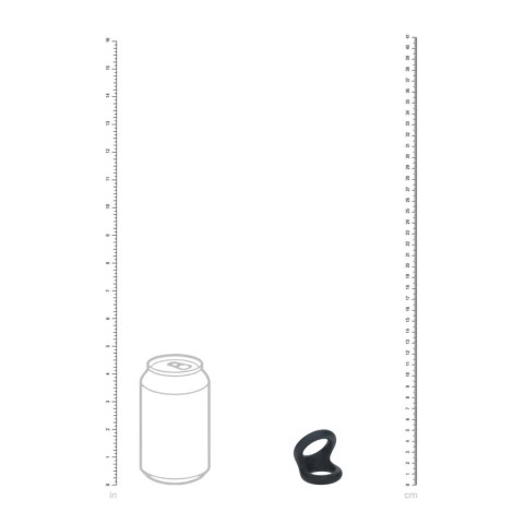 Double O Silicone Cockring - S - Black SHOTS