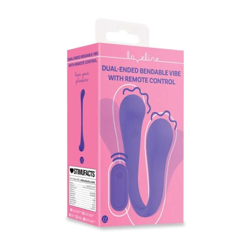 Dual-ended Bendable Vibe with Remote Control - Purple SHOTS