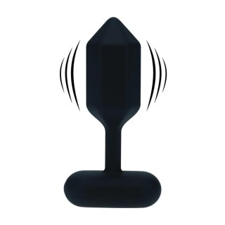 Hexagonal Vibrating Silicone Anal Plug - S - Black SHOTS