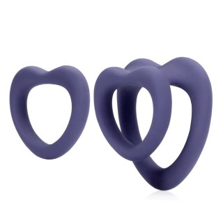 Heart Cockring Set - Violet Storm SHOTS