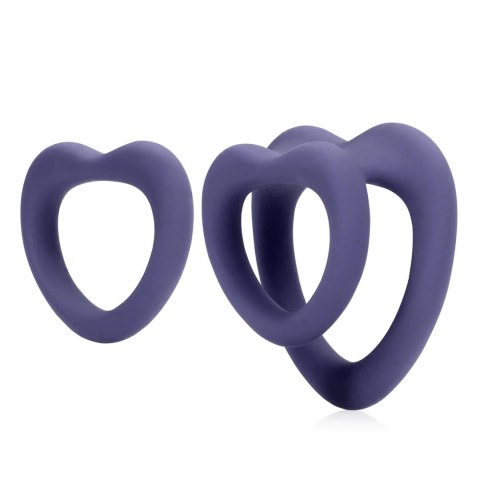 Heart Cockring Set - Violet Storm SHOTS