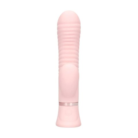 Mystique - Ribbed Rabbit Vibrator - Pink SHOTS