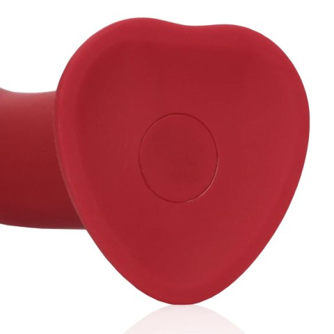 Non-Phallic Vibrating Dildo - Large - Raspberry Red SHOTS