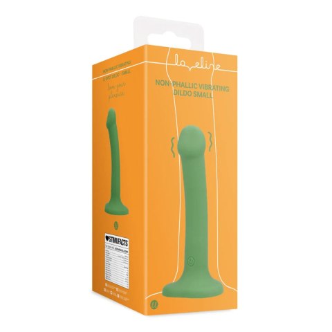 Non-Phallic Vibrating Dildo - Small - Forest Green SHOTS