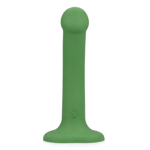 Non-Phallic Vibrating Dildo - Small - Forest Green SHOTS