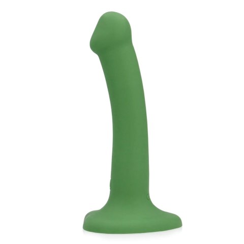Non-Phallic Vibrating Dildo - Small - Forest Green SHOTS
