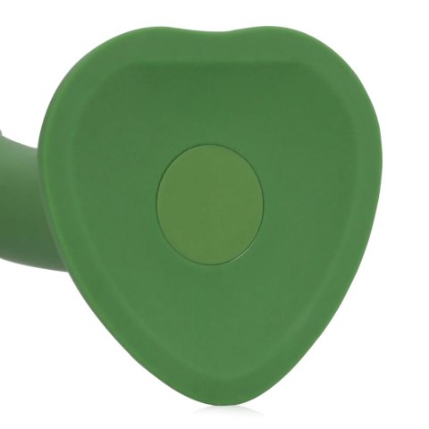 Non-Phallic Vibrating Dildo - Small - Forest Green SHOTS