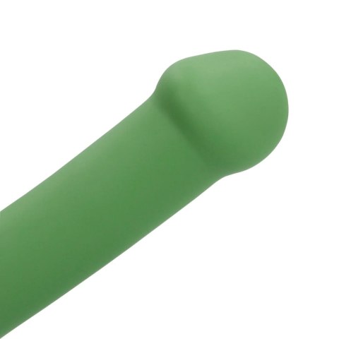 Non-Phallic Vibrating Dildo - Small - Forest Green SHOTS
