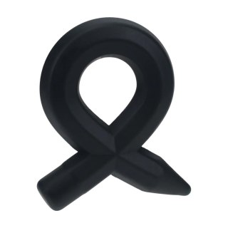 Pencil Liquid Silicone Cockring - Black SHOTS