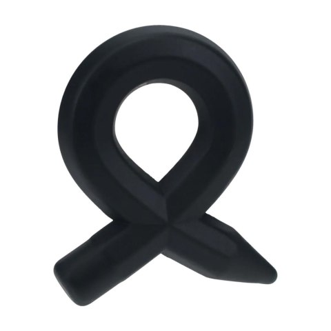 Pencil Liquid Silicone Cockring - Black SHOTS