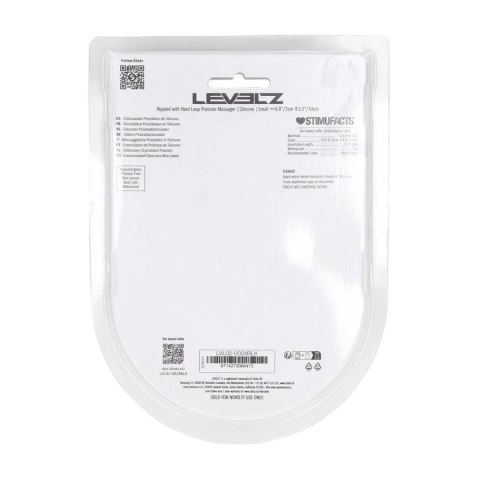 Rippled with Hard Loop Silicone Prostate Massager - S - Black SHOTS