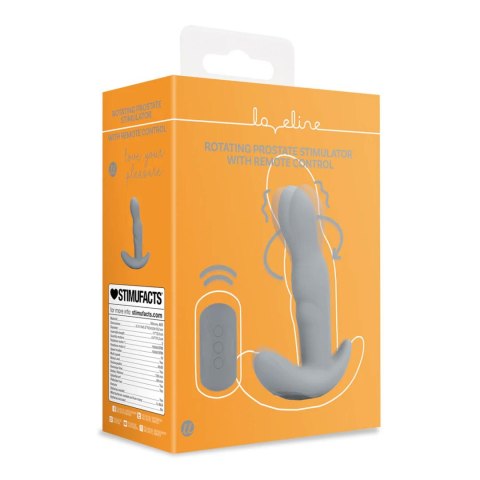 Rotating Prostate Stimulator with Remote Control - Gotham Grey SHOTS