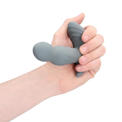 Rotating Prostate Stimulator with Remote Control - Gotham Grey SHOTS