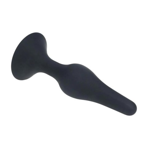 Slim Silicone Anal Plug - M - Black SHOTS