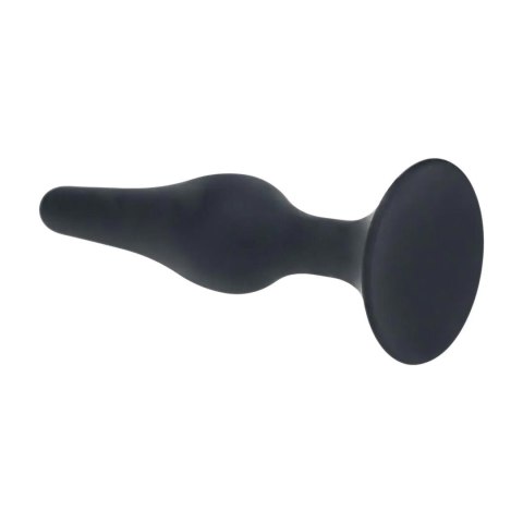 Slim Silicone Anal Plug - M - Black SHOTS