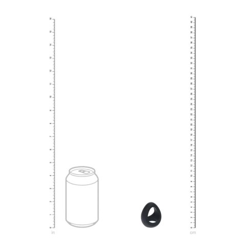 Soft Tri O Silicone Cockring - Black SHOTS