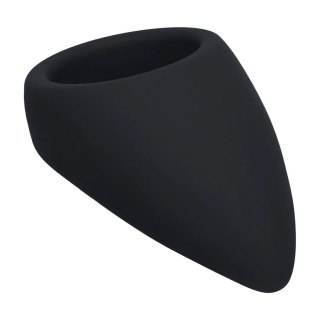 Teardrop Silicone Cockring - Black SHOTS