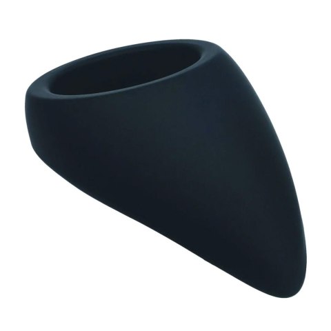 Teardrop Silicone Cockring - Black SHOTS