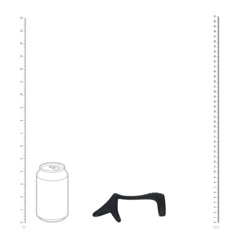 Tri O Silicone Shaft Cock and Ball Ring - Black SHOTS
