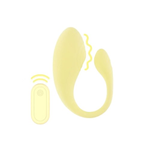 Vibrating G-Spot Vibe with Remote Control - Yellow SHOTS