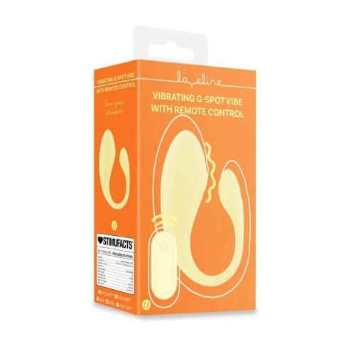 Vibrating G-Spot Vibe with Remote Control - Yellow SHOTS