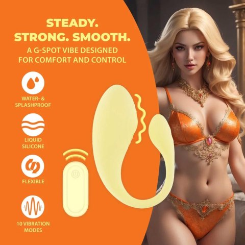 Vibrating G-Spot Vibe with Remote Control - Yellow SHOTS