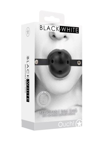 Breathable Ball Gag - With Bonded Leather Straps SHOTS