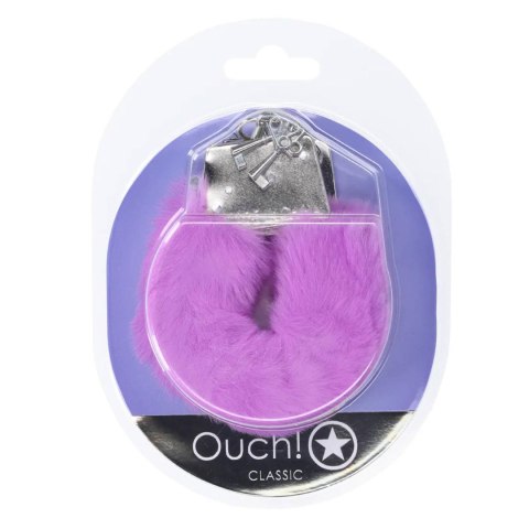 Classic Fluffy Handcuffs - Purple SHOTS