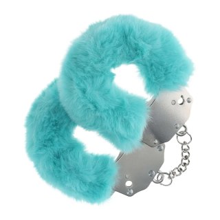 Heavy-duty Fluffy Handcuffs - Blue SHOTS