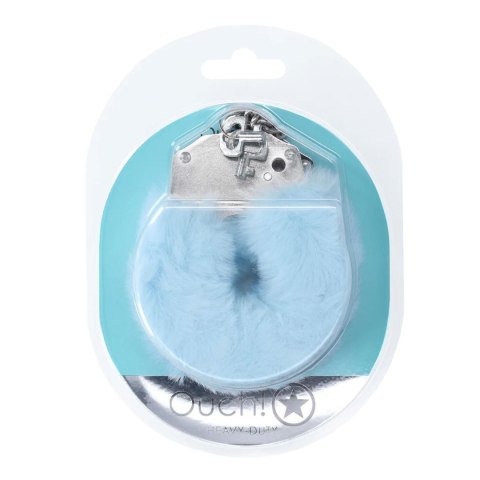 Heavy-duty Fluffy Handcuffs - Powder Blue SHOTS